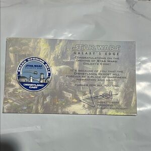 Star Wars Galaxy's Edge Commemorative pin